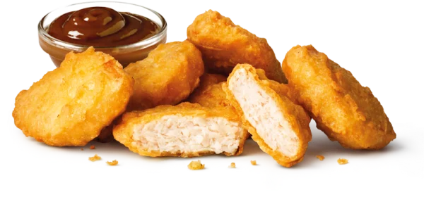 Chicken Nuggets with Dipping Sauce PNG Transparent