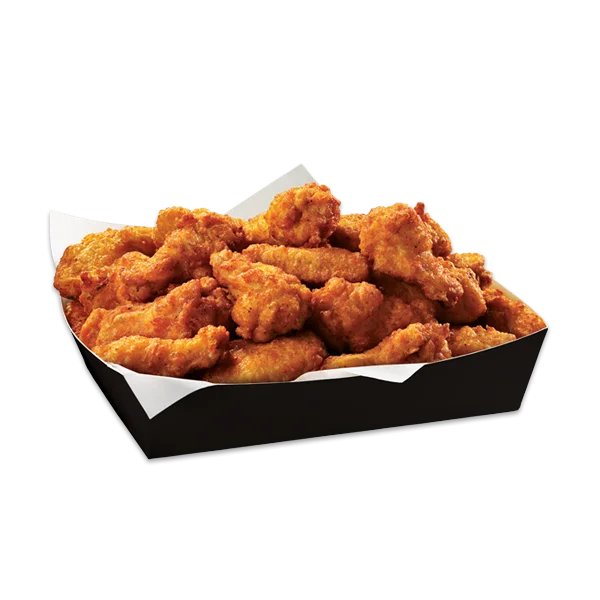 Crispy Fried Chicken Wings in Tray PNG Transparent