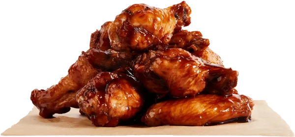 Glazed Chicken Wings Pile PNG Transparent Background