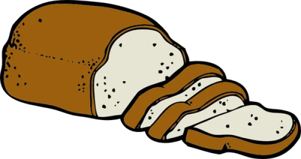 Sliced Bread Loaf Cartoon PNG Transparent Background