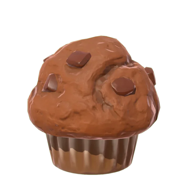 Chocolate Chip Muffin PNG Transparent Background