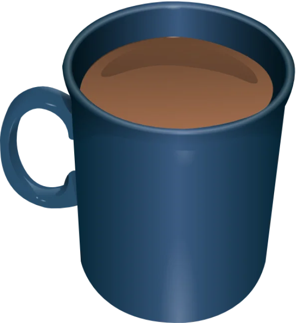 Dark Blue Coffee Mug PNG Transparent Background