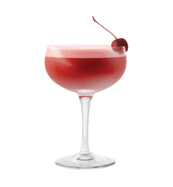 Elegant Red Cocktail with Cherry PNG Transparent Background