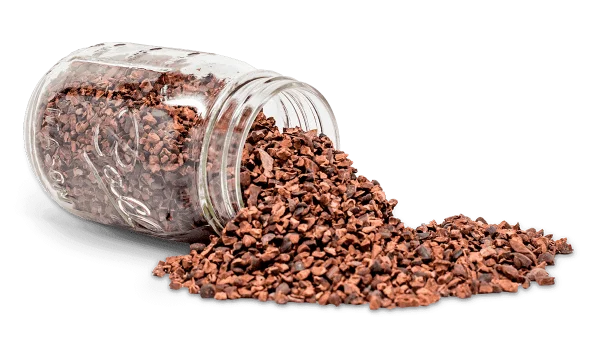 Cocoa Nibs Spilling from Jar PNG Transparent