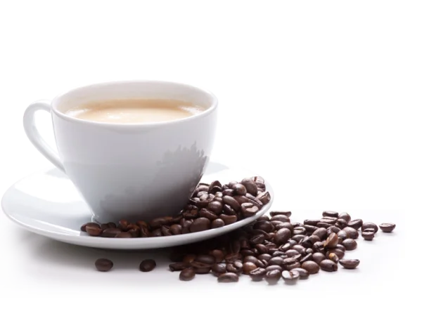 Coffee Cup and Beans PNG Transparent Background