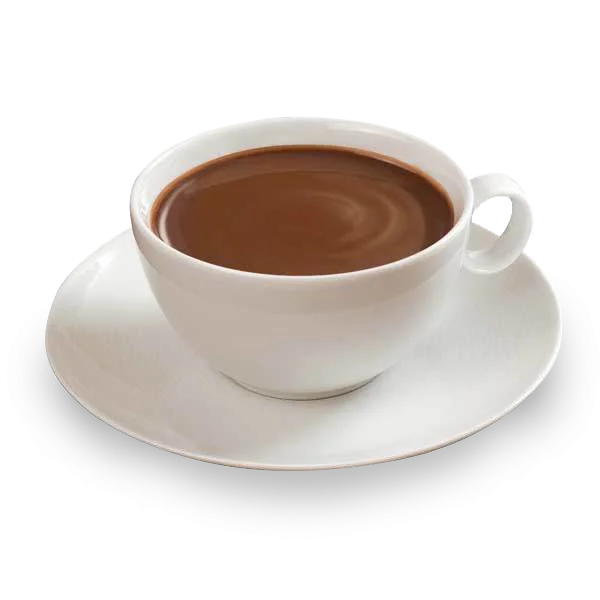 Hot Chocolate in White Cup PNG Transparent