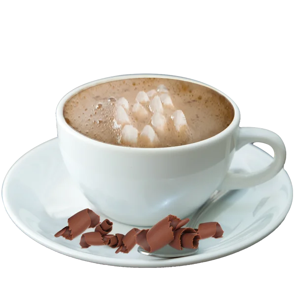 Hot Chocolate Mug with Marshmallows PNG Transparent Background