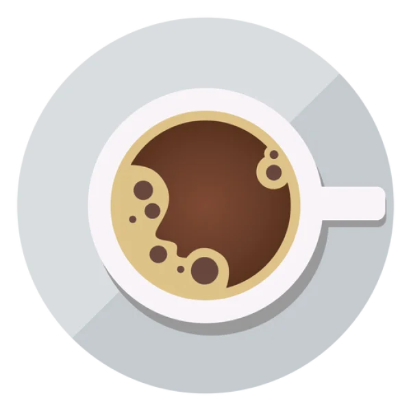 Flat Design Coffee Cup Icon PNG Transparent
