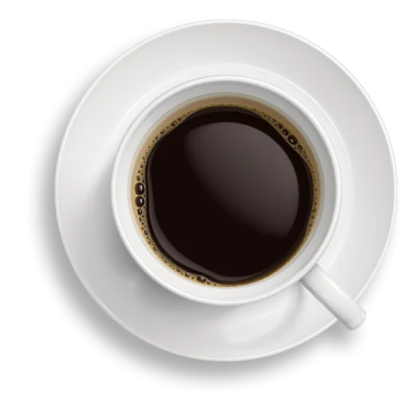 Black Coffee Cup Top View PNG