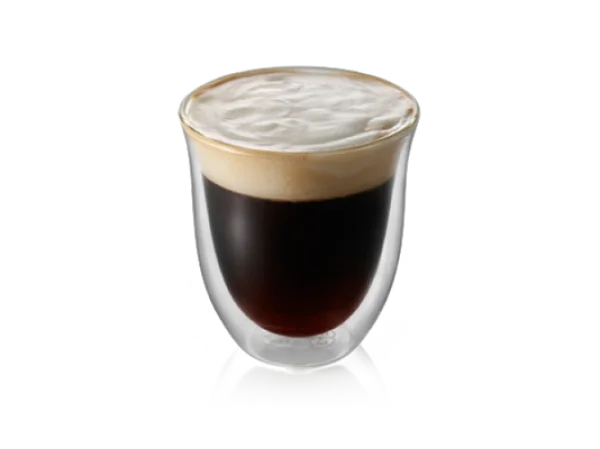Coffee in Double Walled Glass PNG Transparent Background