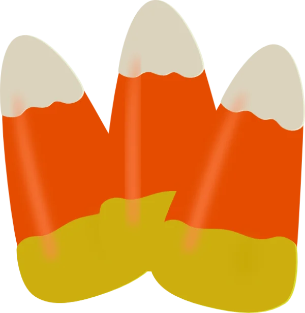 Three Candy Corn Pieces PNG