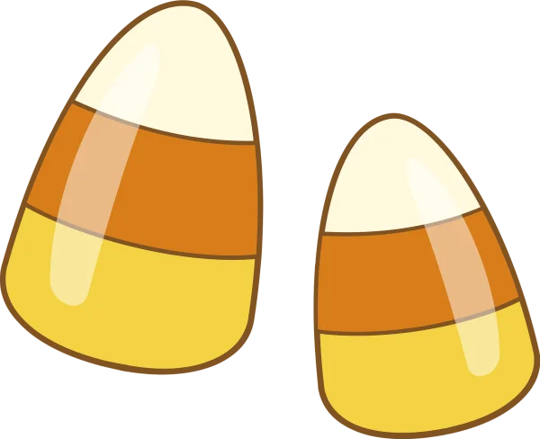 Two Candy Corns PNG Transparent Background