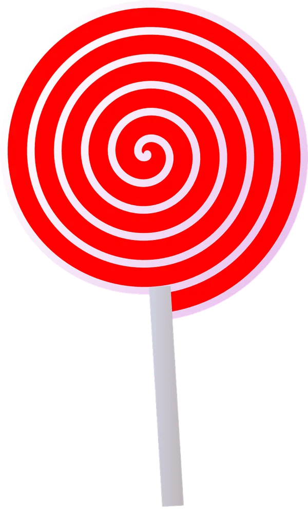 Red Swirl Lollipop PNG Transparent Background