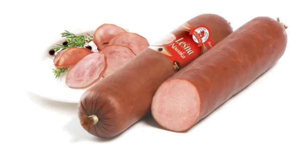 Smoked Sausage with Slices PNG Transparent Background