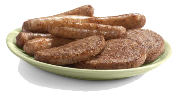 Breakfast Sausage and Patties Plate PNG