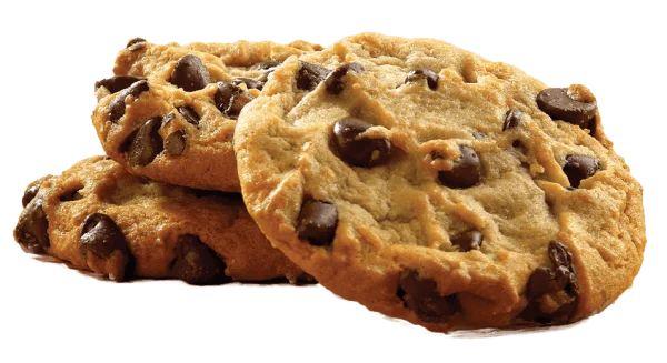 Chocolate Chip Cookies Stack PNG Transparent Background