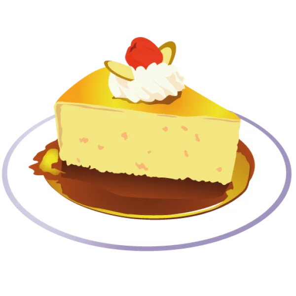 Cheesecake Slice with Toppings PNG Transparent