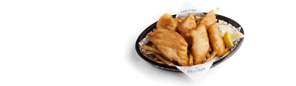 Fish and Chips Basket with Lemon and Sauce PNG Transparent