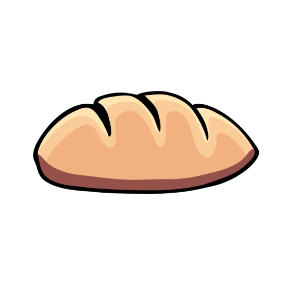 Cartoon Loaf of Bread Transparent PNG