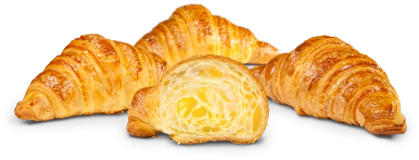 Fresh Croissants with Cut Half PNG Transparent Background