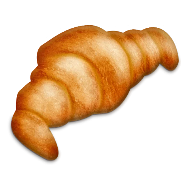 Golden Croissant PNG Transparent Background