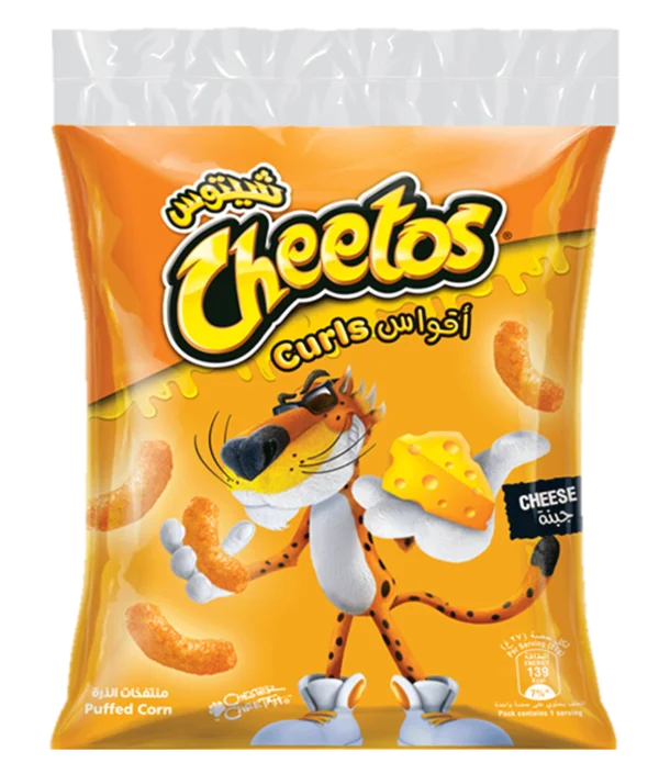 Cheetos Curls Cheese Puffed Corn Bag PNG Transparent