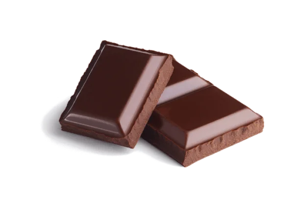 Two Dark Chocolate Pieces PNG Transparent Background