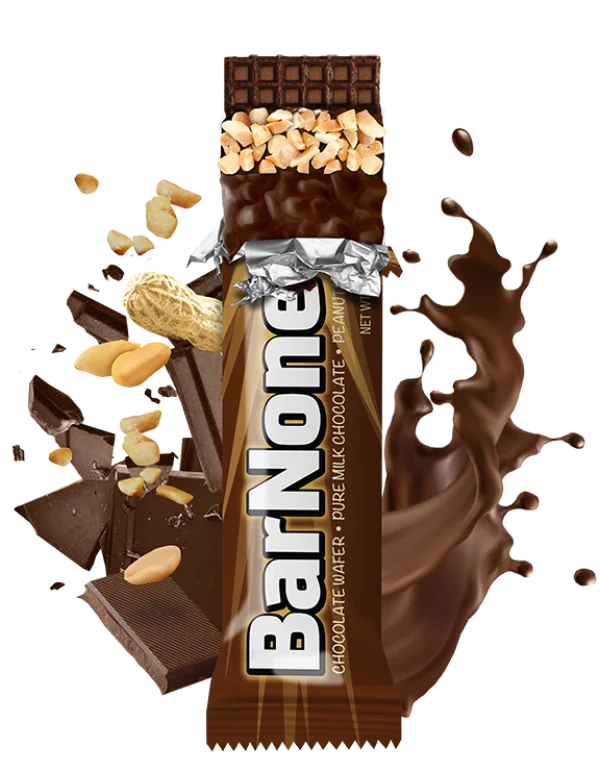 BarNone Chocolate Bar with Peanuts PNG Transparent Background