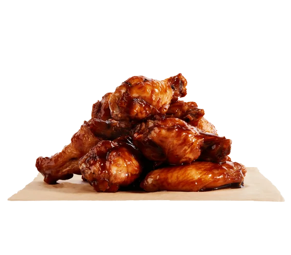 Delicious BBQ Chicken Wings Stack PNG Transparent Background