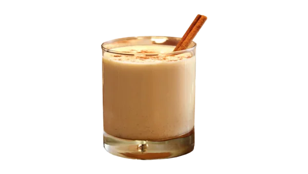 Eggnog Drink with Cinnamon Stick PNG Transparent
