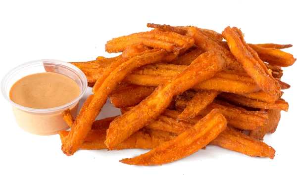 Sweet Potato Fries with Dipping Sauce PNG Transparent