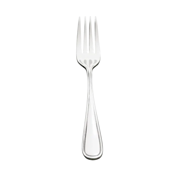 Polished Silver Dinner Fork PNG Transparent Background