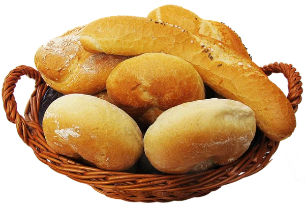 Fresh Bread Basket PNG Transparent Background