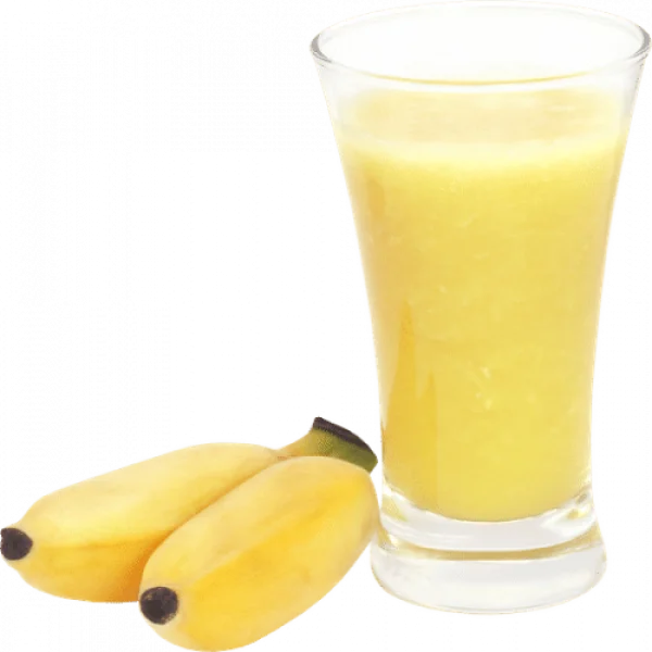 Fresh Banana Smoothie and Bananas PNG Transparent Background