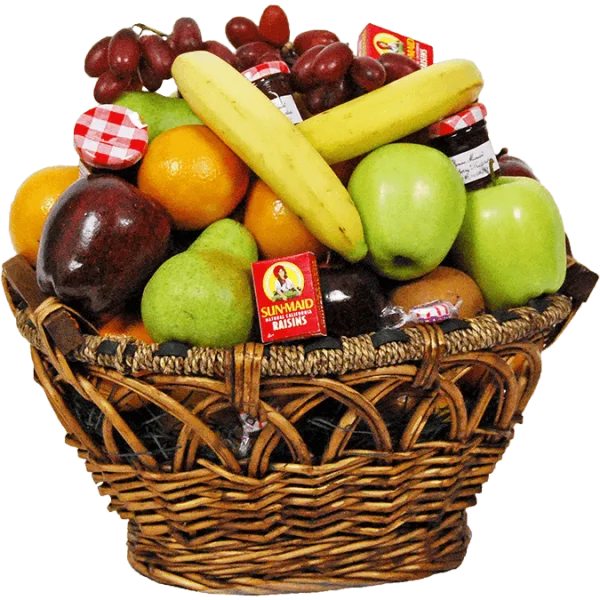 Assorted Fruit Gift Basket PNG Transparent