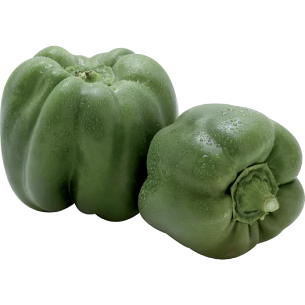 Fresh Green Bell Peppers PNG Transparent Background