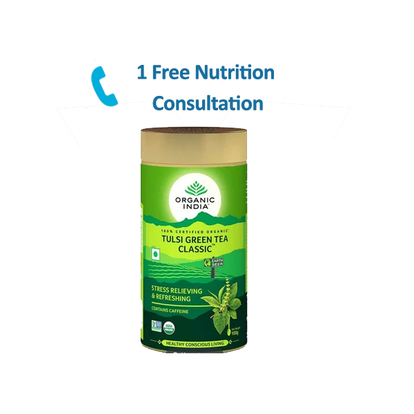 Organic India Tulsi Green Tea Classic PNG Transparent Background