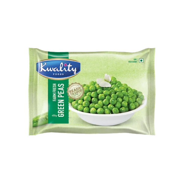 Kwality Foods Green Peas Packet PNG Transparent Background