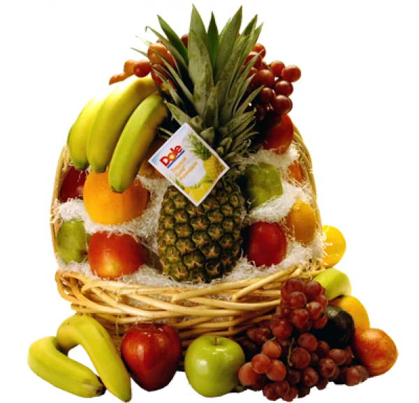 Abundant Fruit Basket PNG Transparent Background