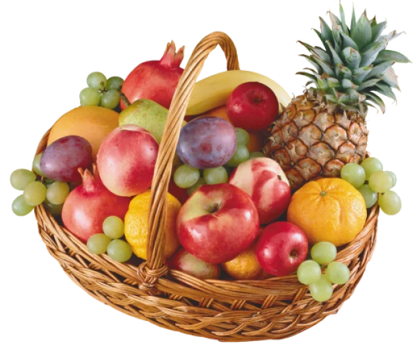 Assorted Fruit Basket PNG Transparent Background