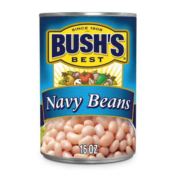 Bush's Best Navy Beans Can PNG Transparent Background