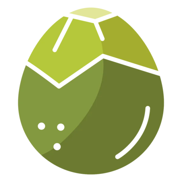 Stylized Green Coconut Icon PNG Transparent
