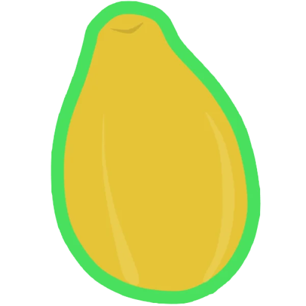 Stylized Papaya Fruit PNG Transparent Background
