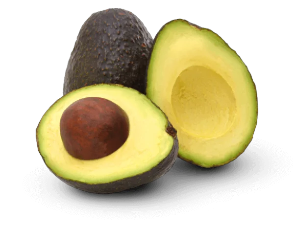 Fresh Avocado Halves and Whole PNG Transparent