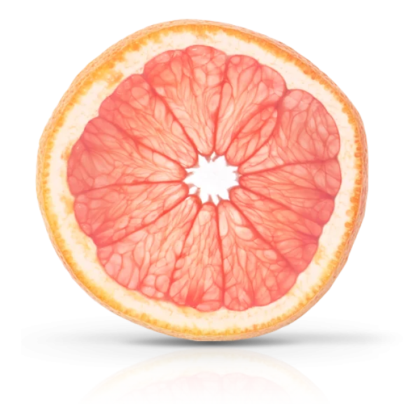 Pink Grapefruit Slice PNG Transparent Background