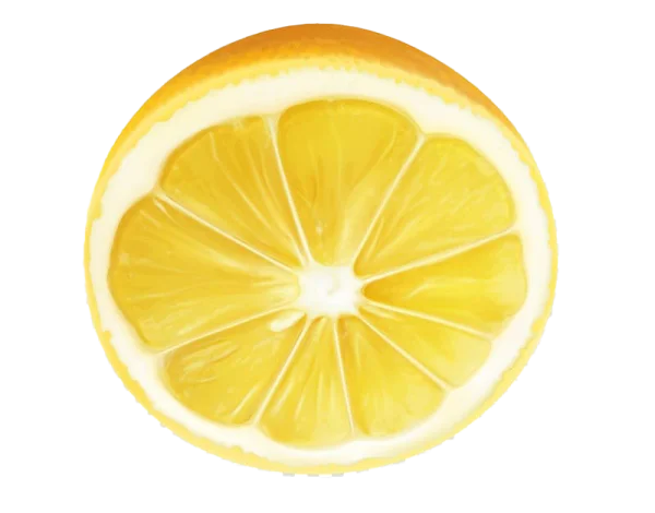 Fresh Lemon Slice PNG Transparent Background