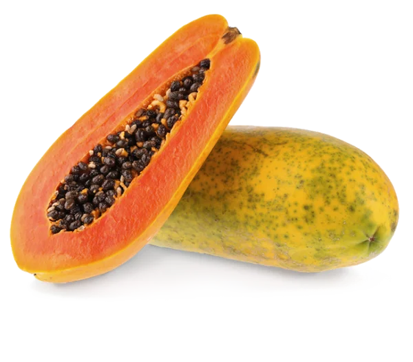 Fresh Papaya Whole and Sliced PNG