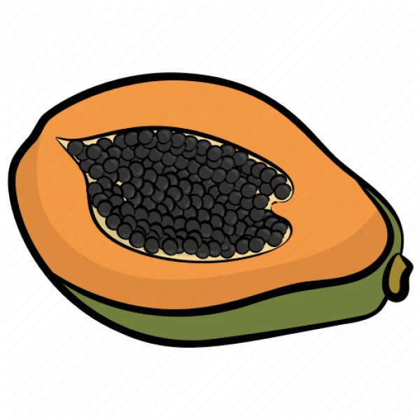 Sliced Papaya Fruit PNG Transparent Background