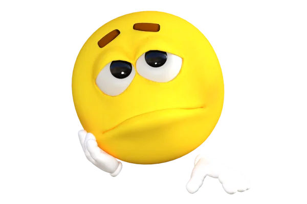Bored Yellow Emoji Transparent PNG