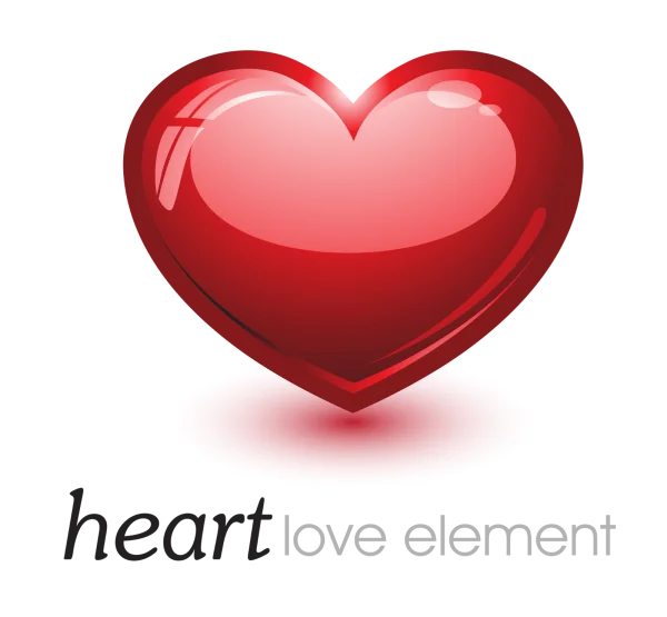 Glossy Red Heart PNG Transparent Background